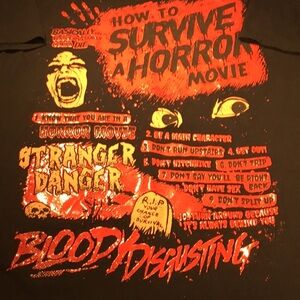 Bloody Disgusting How To Survive A Horror Movie Black T-shirt Large